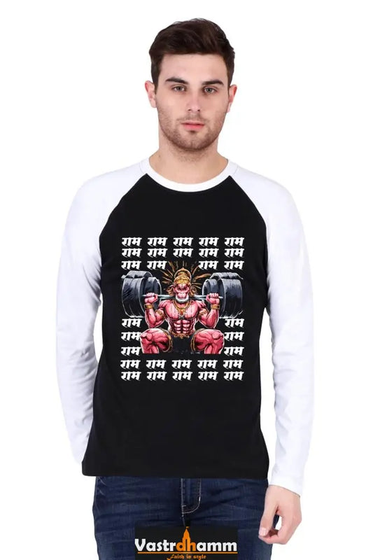 Daring Hanuman Ji Raglan T-shirt Vastrdhamm