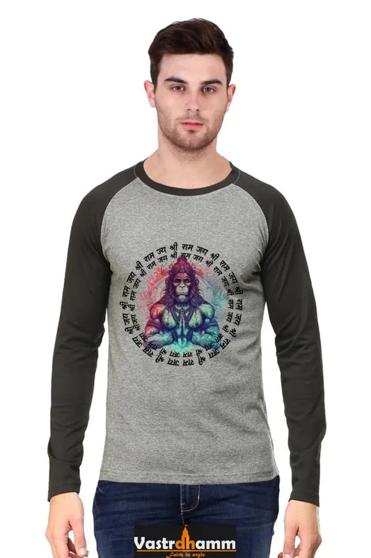 Dauntless Hanuman Ji Raglan T-shirt Vastrdhamm