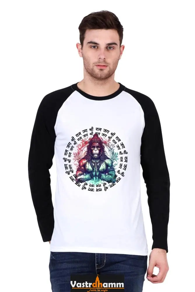 Dauntless Hanuman Ji Raglan T-shirt Vastrdhamm