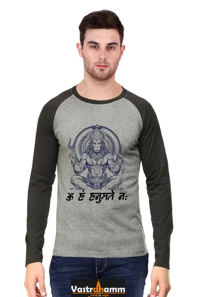 Devotional Hanuman Ji Raglan T-shirt Vastrdhamm