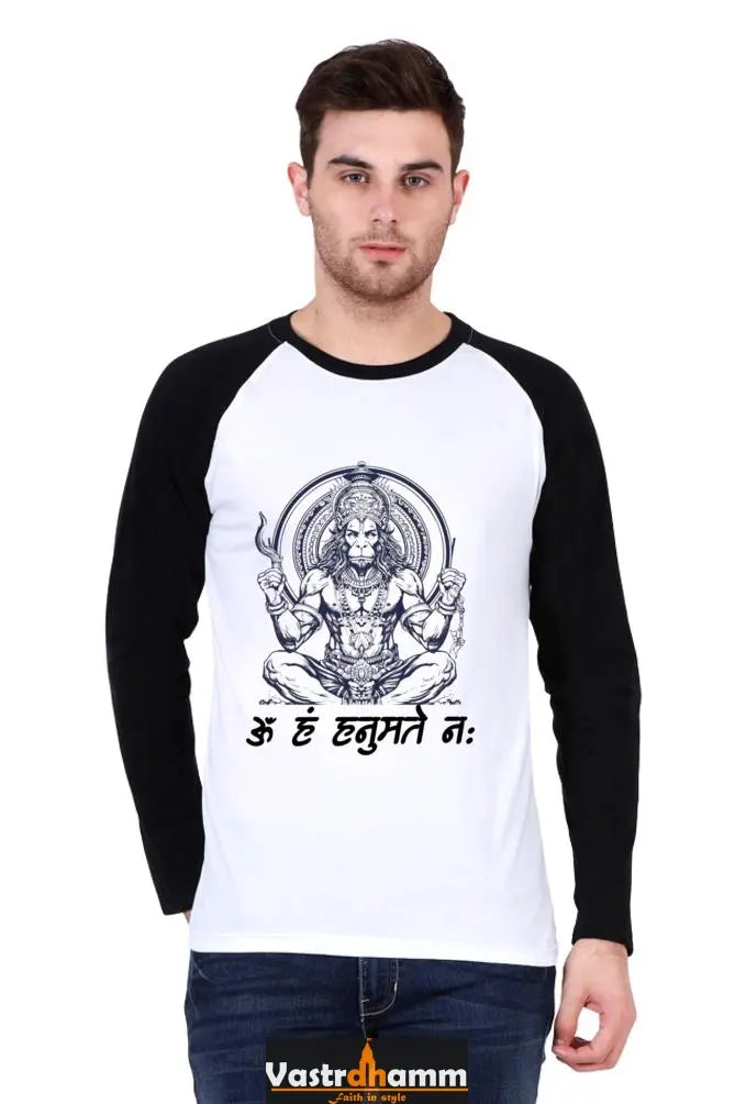 Devotional Hanuman Ji Raglan T-shirt Vastrdhamm