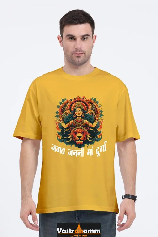 Durga Blessings Oversized Classic T-Shirts for Men Vastrdhamm