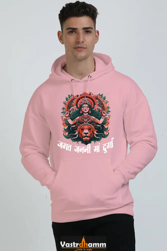 Durga Blessings Oversized Hooded Sweatshirt T-Shirts for Men Vastrdhamm