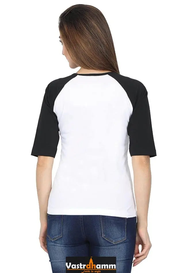 Durga Blessings Raglan Full Sleeve T-Shirts for Women Vastrdhamm