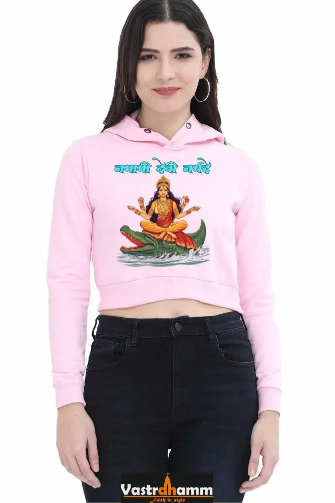 Durga BlessingsCrop Hoodies for Women Vastrdhamm