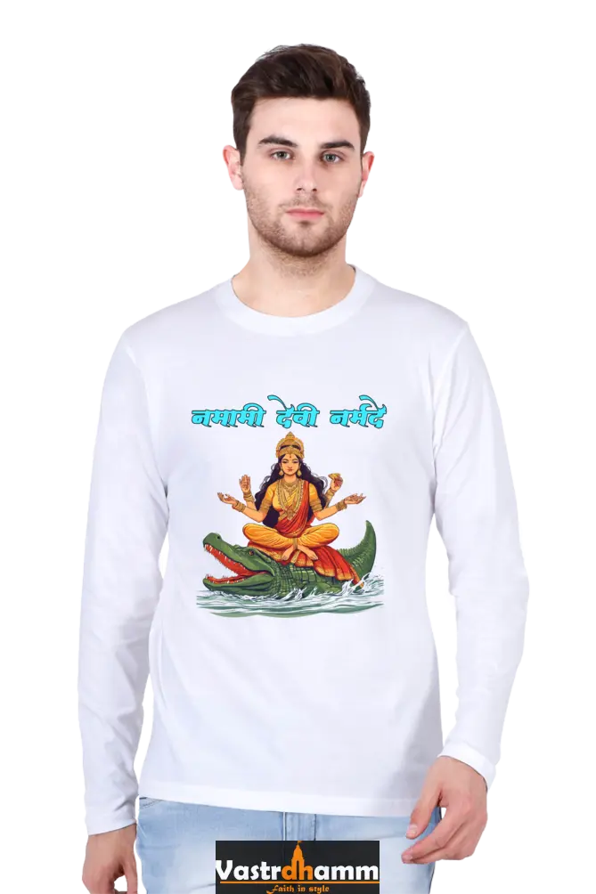 Durga Courage Round Neck Full Sleeve T-Shirts for Men Vastrdhamm