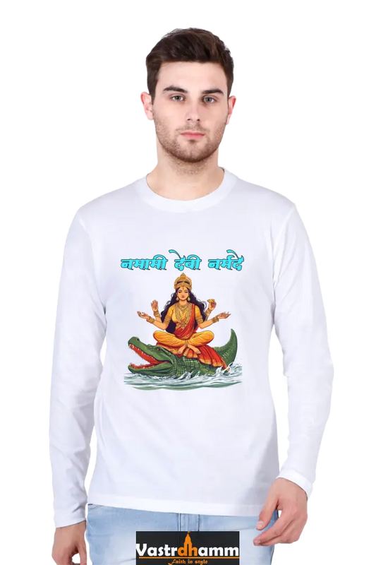 Durga Courage Round Neck Full Sleeve T-Shirts for Men Vastrdhamm