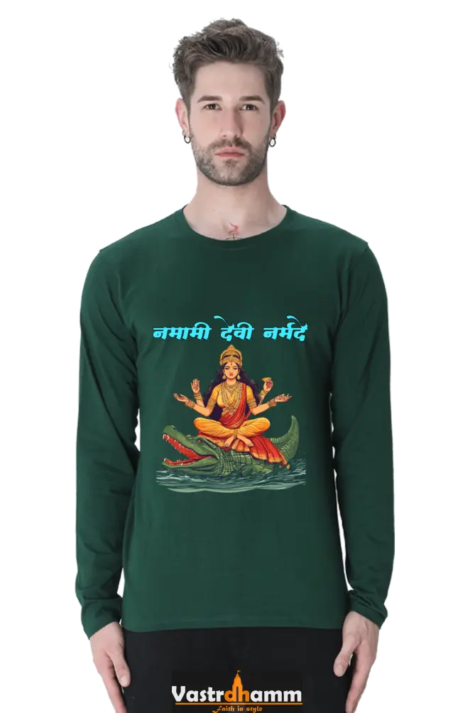 Durga Courage Round Neck Full Sleeve T-Shirts for Men Vastrdhamm