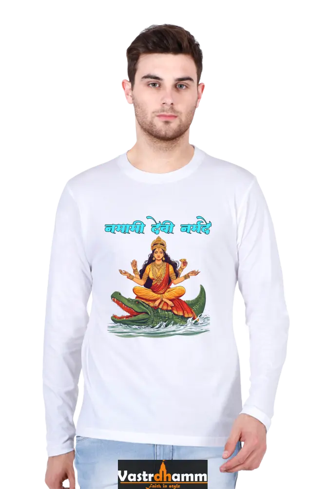 Durga Courage Round Neck Full Sleeve T-Shirts for Men Vastrdhamm