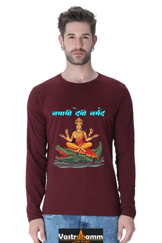 Durga Courage Round Neck Full Sleeve T-Shirts for Men Vastrdhamm