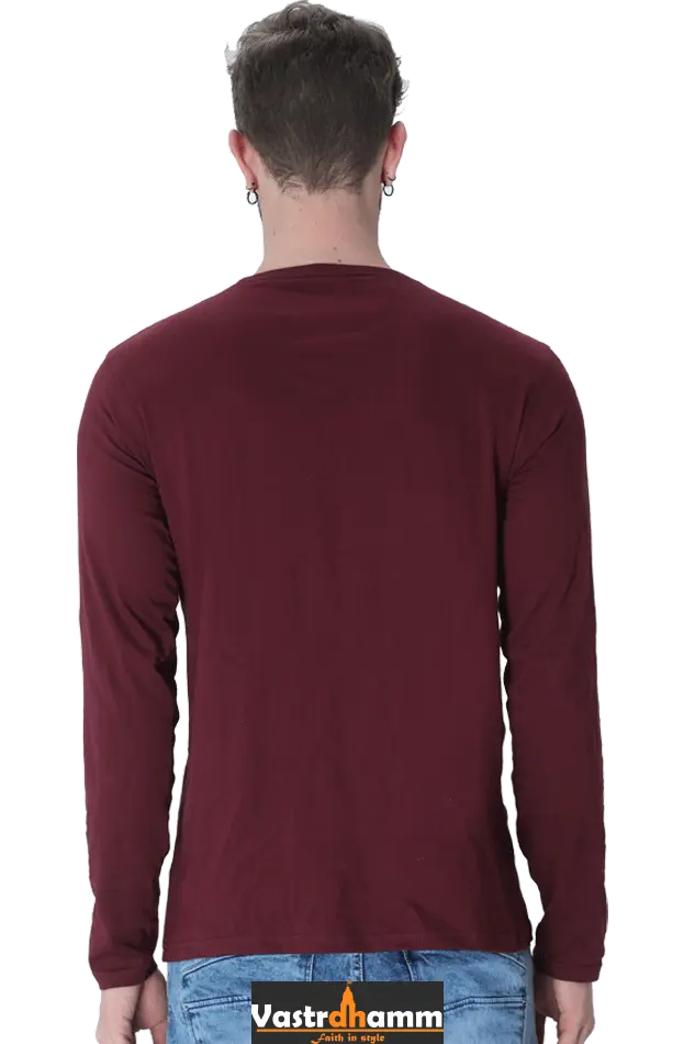 Durga Courage Round Neck Full Sleeve T-Shirts for Men Vastrdhamm