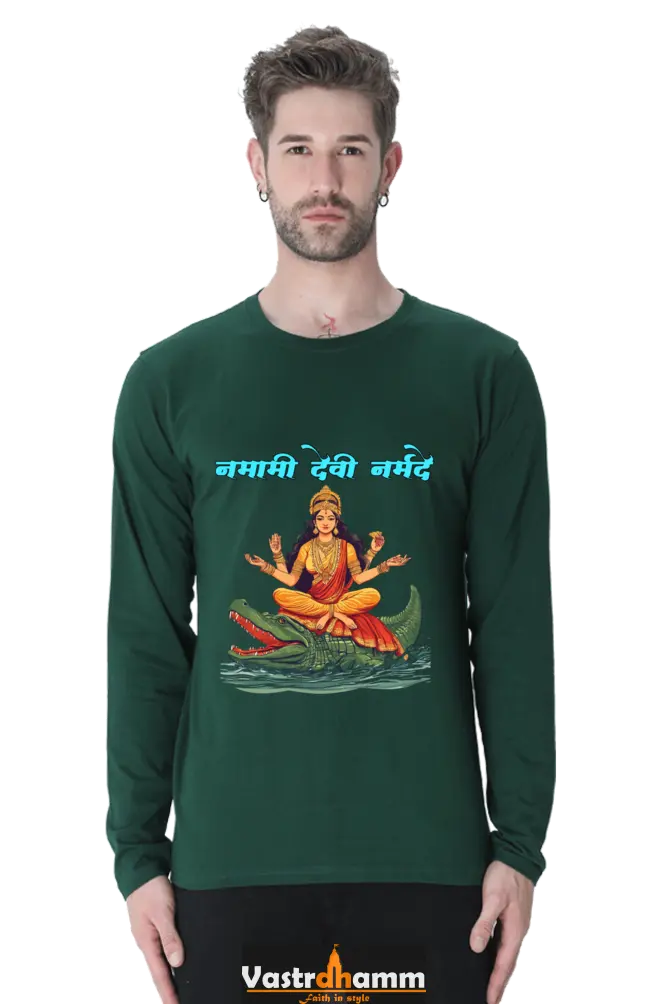 Durga Courage Round Neck Full Sleeve T-Shirts for Men Vastrdhamm