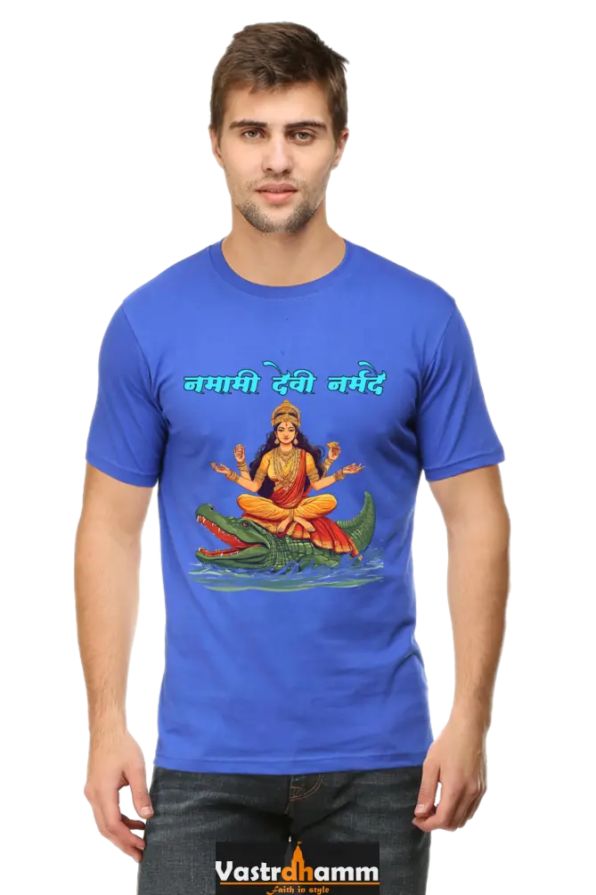 Durga Courage Round Neck Half Sleeve Classic T-Shirts for Men Vastrdhamm