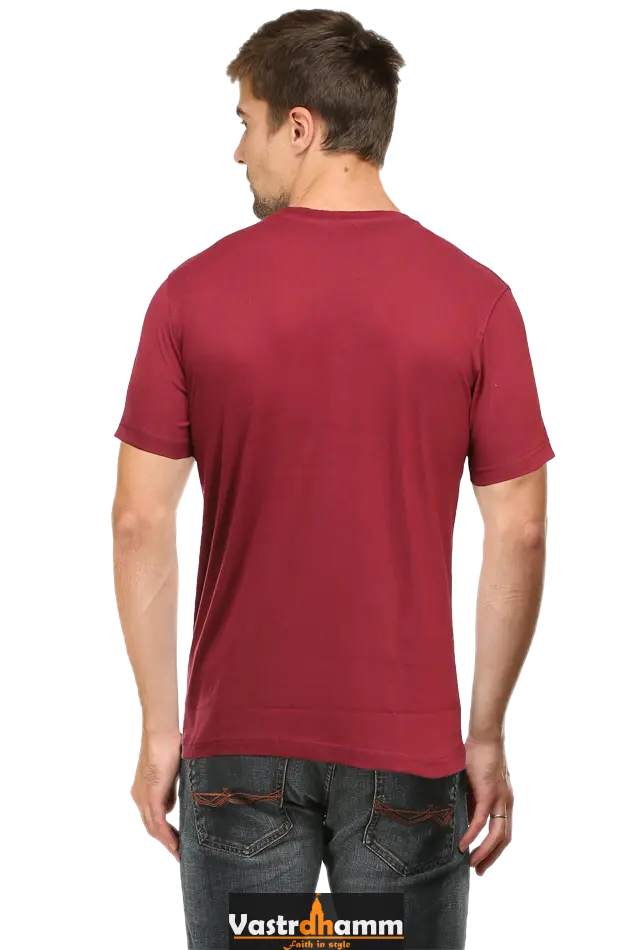 Durga Courage Round Neck Half Sleeve Classic T-Shirts for Men Vastrdhamm