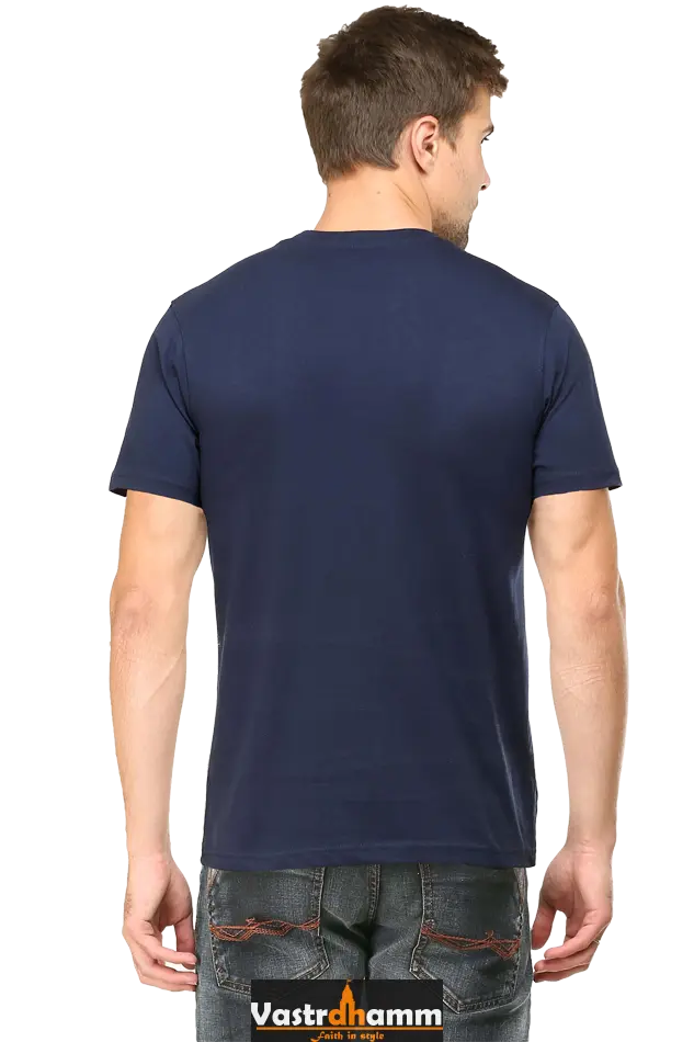 Durga Courage Round Neck Half Sleeve Classic T-Shirts for Men Vastrdhamm