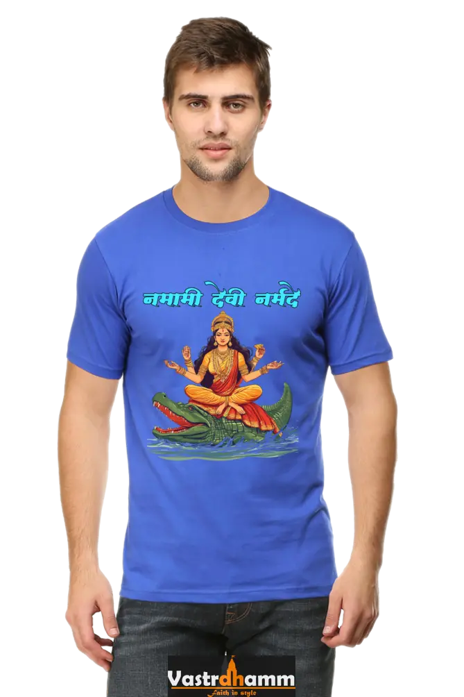 Durga Courage Round Neck Half Sleeve Classic T-Shirts for Men Vastrdhamm