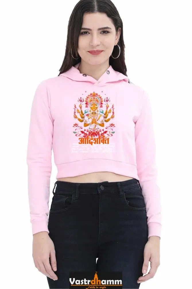 Durga CourageCrop Hoodies for Women Vastrdhamm