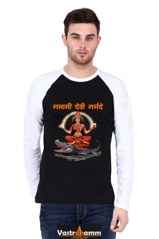 Durga Devotion Raglan Full Sleeve T-Shirts for Men Vastrdhamm