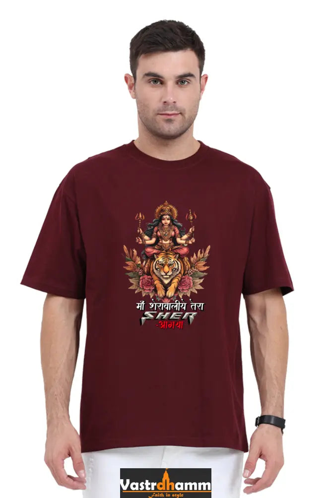 Durga Divine Oversized Classic T-Shirts for Men Vastrdhamm