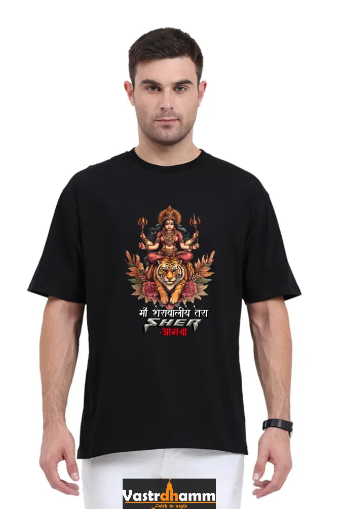 Durga Divine Oversized Classic T-Shirts for Men Vastrdhamm