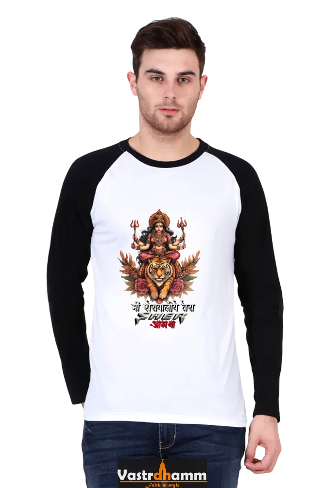 Durga Divine Raglan Full Sleeve T-Shirts for Men Vastrdhamm