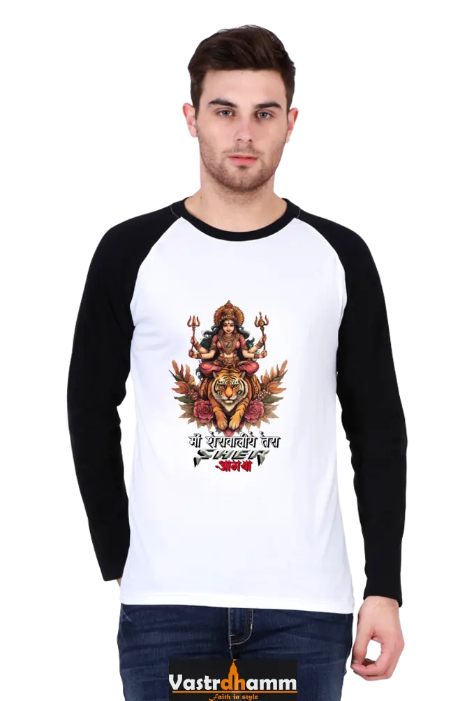 Durga Divine Raglan Full Sleeve T-Shirts for Men Vastrdhamm