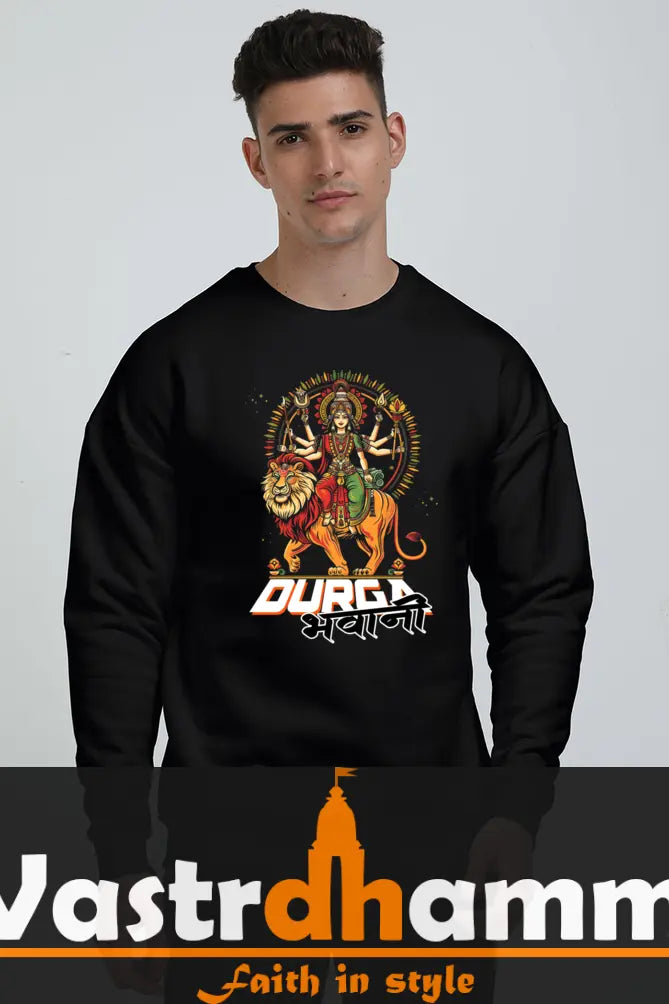 Durga Protector Oversized Sweatshirt T-Shirts for Men Vastrdhamm