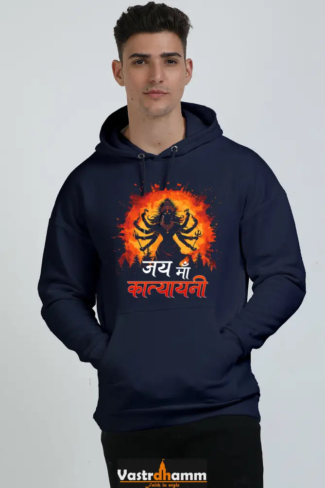 Durga Victory Oversized Hooded Sweatshirt T-Shirts for Men Vastrdhamm