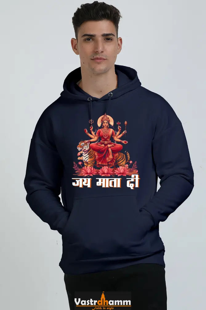 Durga Warrior Spirit Oversized Hooded Sweatshirt T-Shirts for Men Vastrdhamm