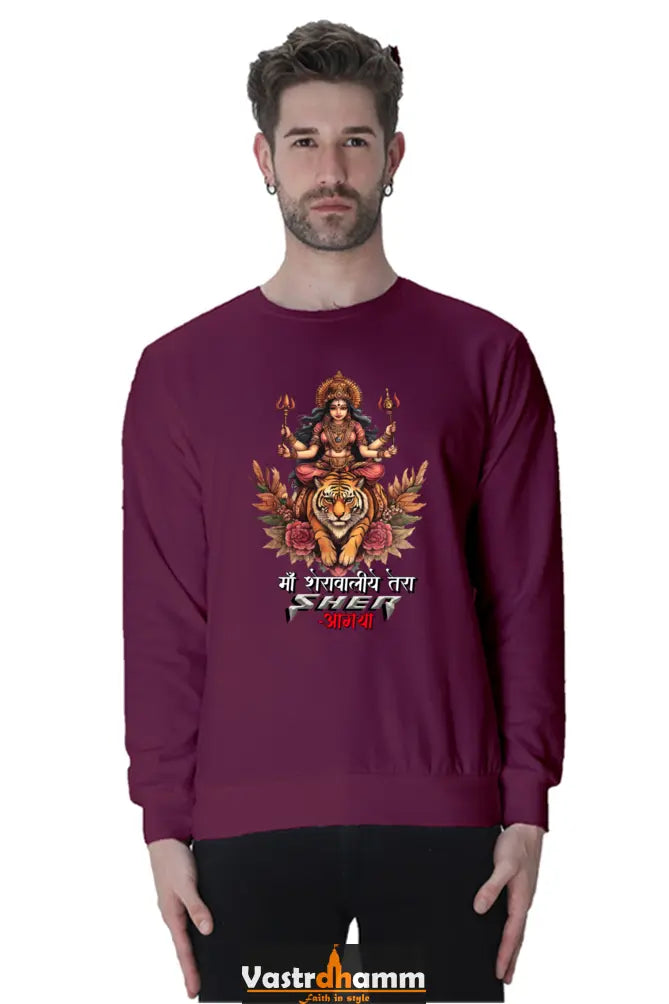 Durga Warrior Spirit Sweatshirt T-Shirts for Men Vastrdhamm