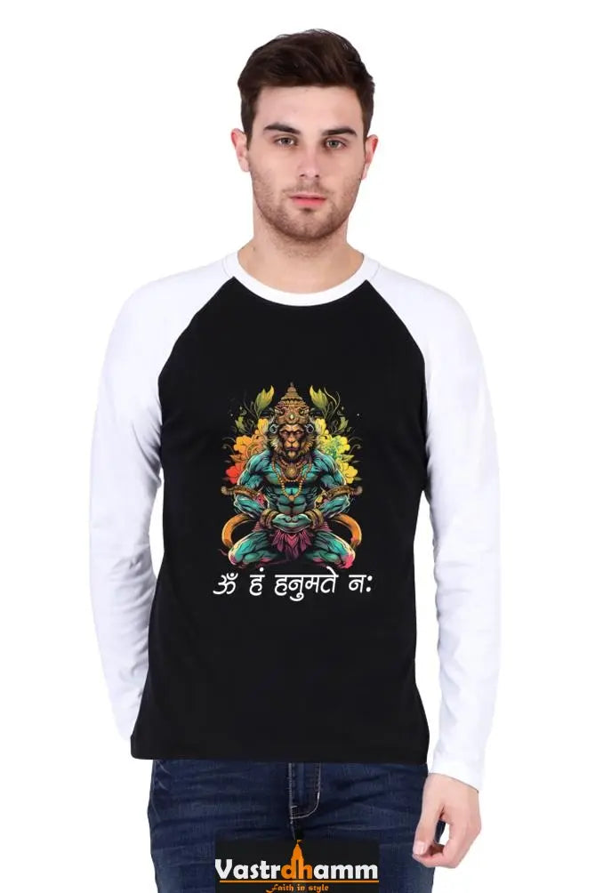 Dynamic Hanuman Ji Raglan T-shirt Vastrdhamm