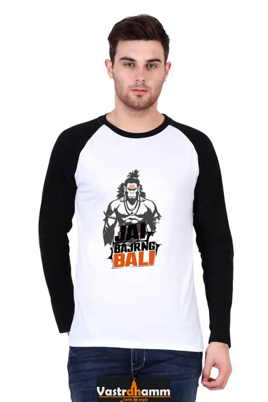 Energetic Hanuman Ji Raglan T-shirt Vastrdhamm