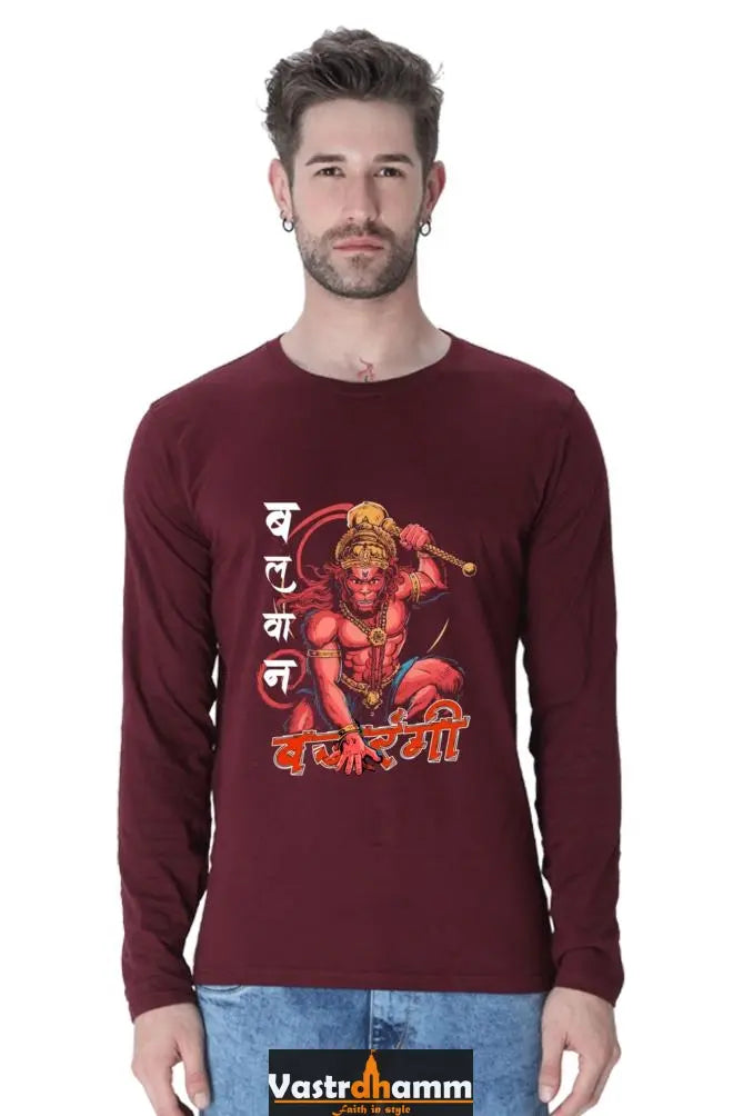 Energetic Hanuman Ji Round Neck Full Sleeve Vastrdhamm