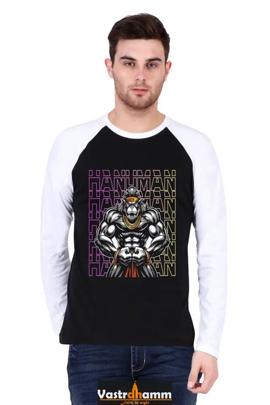 Fearless Hanuman Ji Raglan T-shirt Vastrdhamm