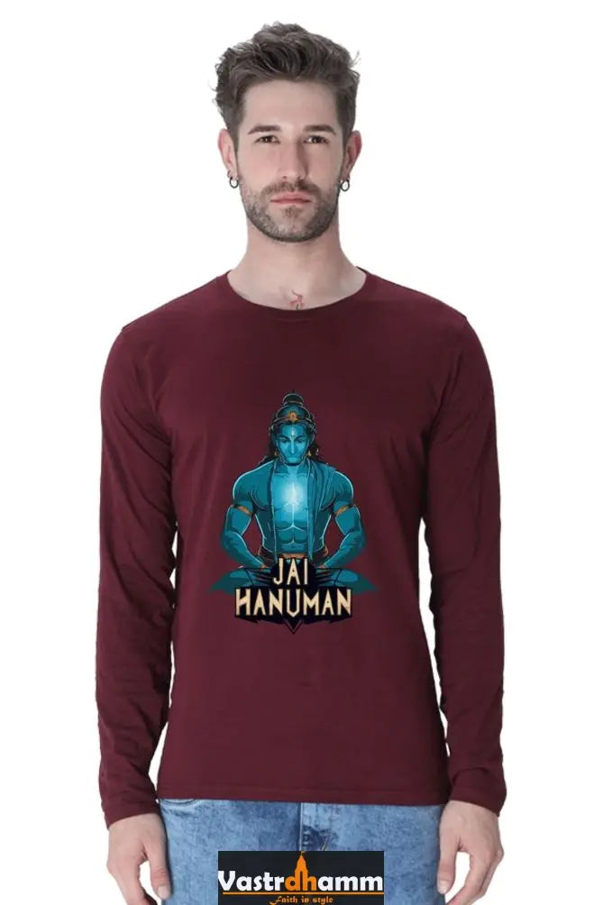 Fortitudinous Hanuman Ji Round Neck Full Sleeve Vastrdhamm