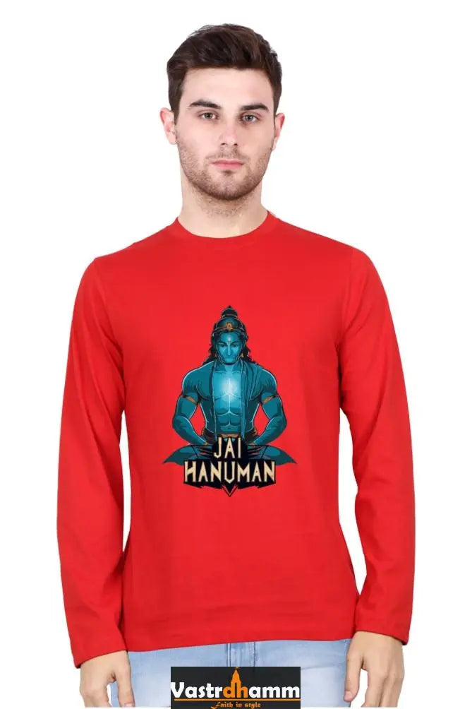 Fortitudinous Hanuman Ji Round Neck Full Sleeve Vastrdhamm