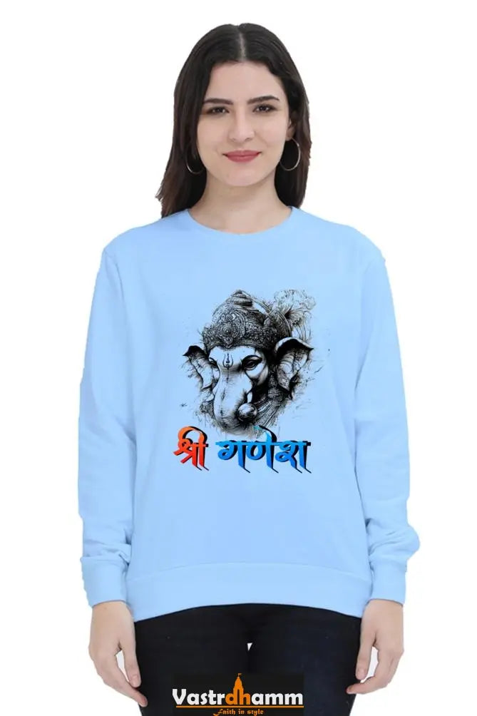 Ganesha DevotionSweatshirt T-Shirts for Women Vastrdhamm