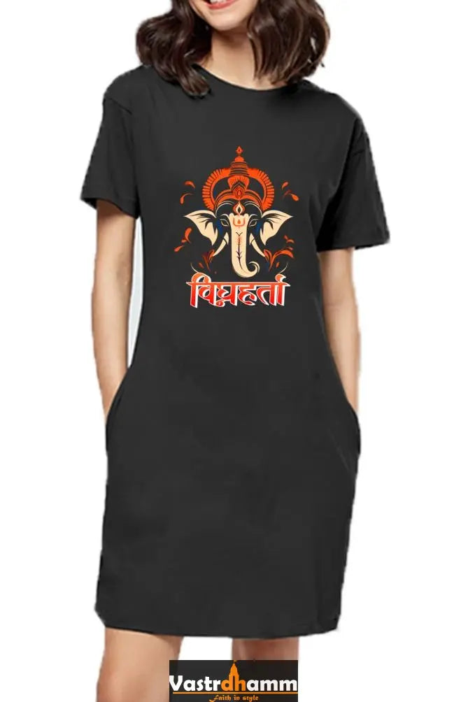 Ganesha ProtectorT-Shirts Dress for Women Vastrdhamm