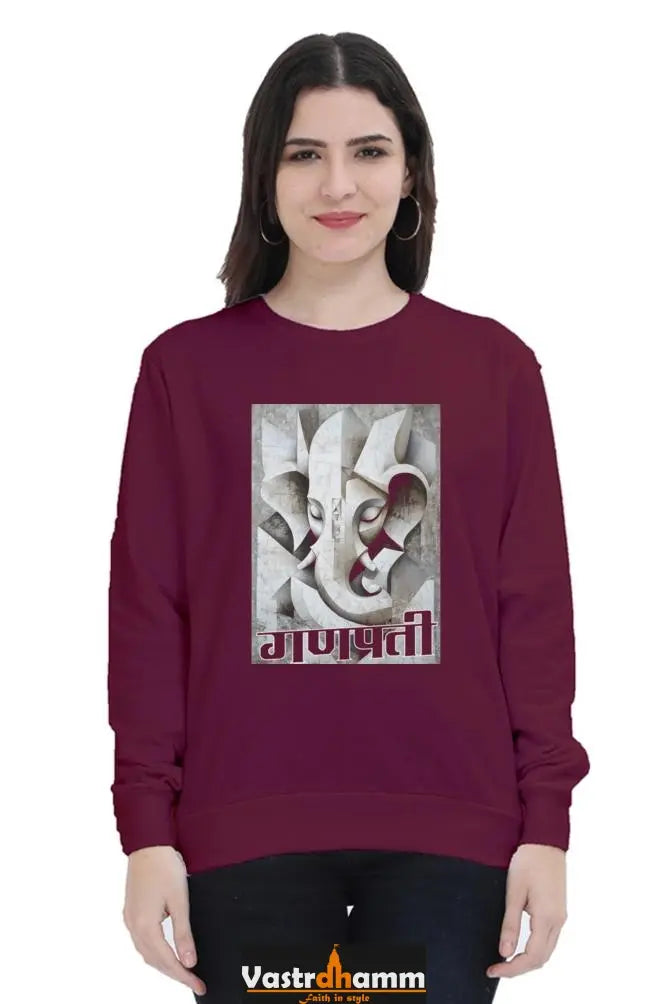 Ganesha WisdomSweatshirt T-Shirts for Women Vastrdhamm