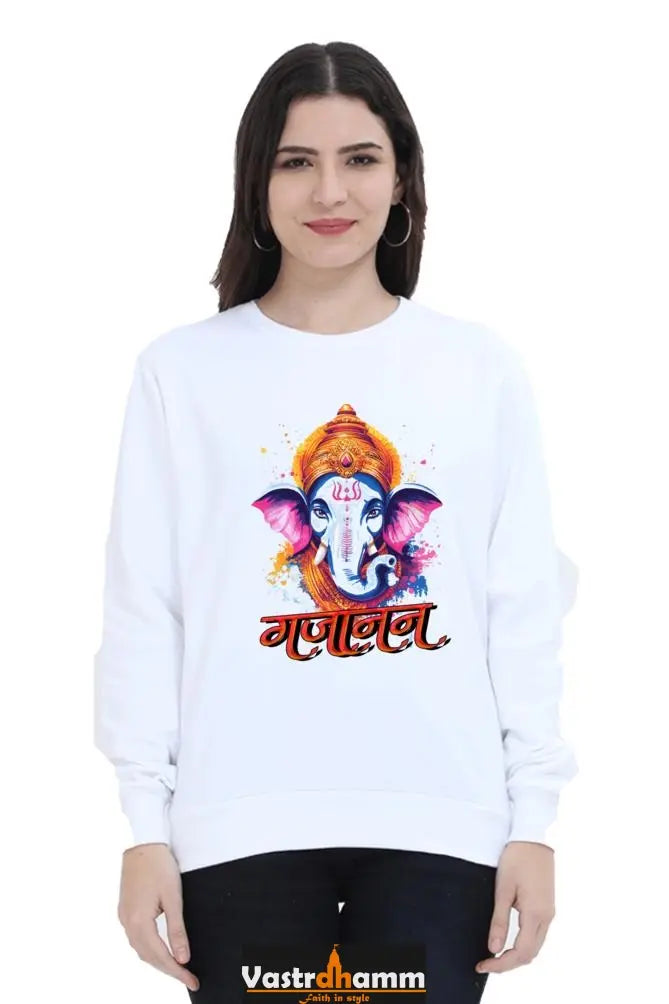 Ganesha WisdomSweatshirt T-Shirts for Women Vastrdhamm