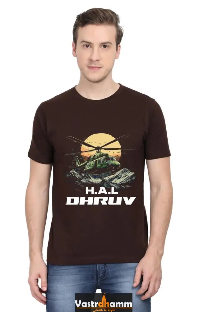 HAL Helicopter Tribute Round Neck Half Sleeve Classic T-Shirts for Men Vastrdhamm