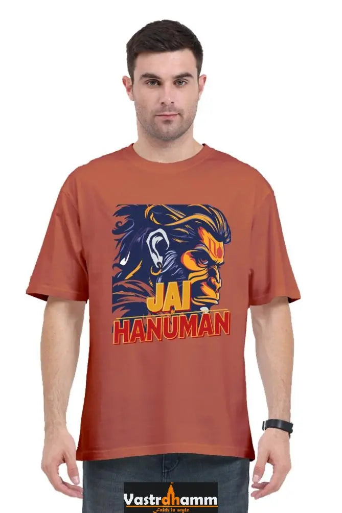 Hanuman Bhakt Oversized Classic T-Shirts for Men Vastrdhamm