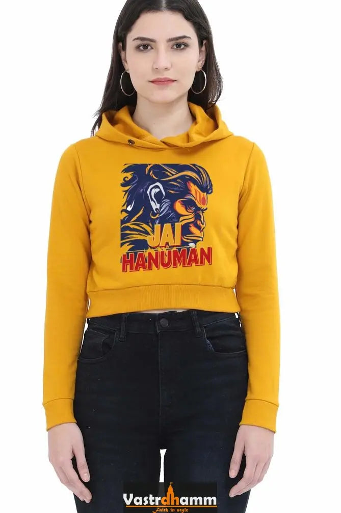 Hanuman BhaktCrop Hoodies for Women Vastrdhamm