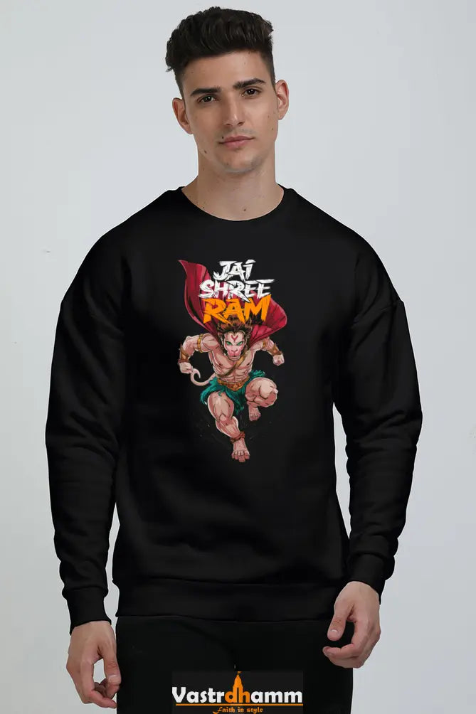 Hanuman Bhakti Devotion Oversized Sweatshirt T-Shirts for Men Vastrdhamm