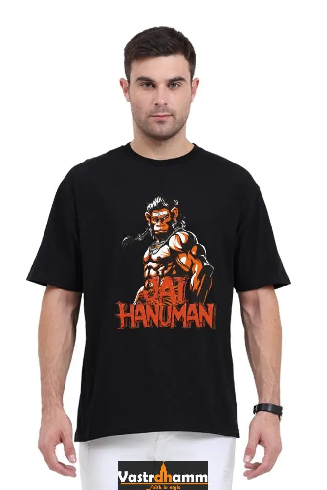 Hanuman Bhakti Oversized Classic T-Shirts for Men Vastrdhamm