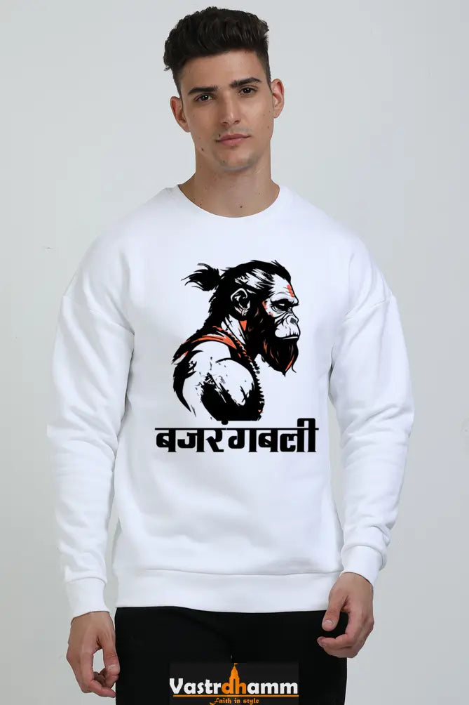 Hanuman Bhakti Oversized Sweatshirt T-Shirts for Men Vastrdhamm
