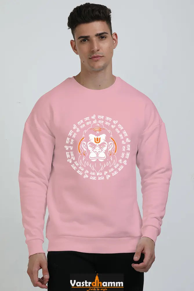Hanuman Bhakti Power Oversized Sweatshirt T-Shirts for Men Vastrdhamm
