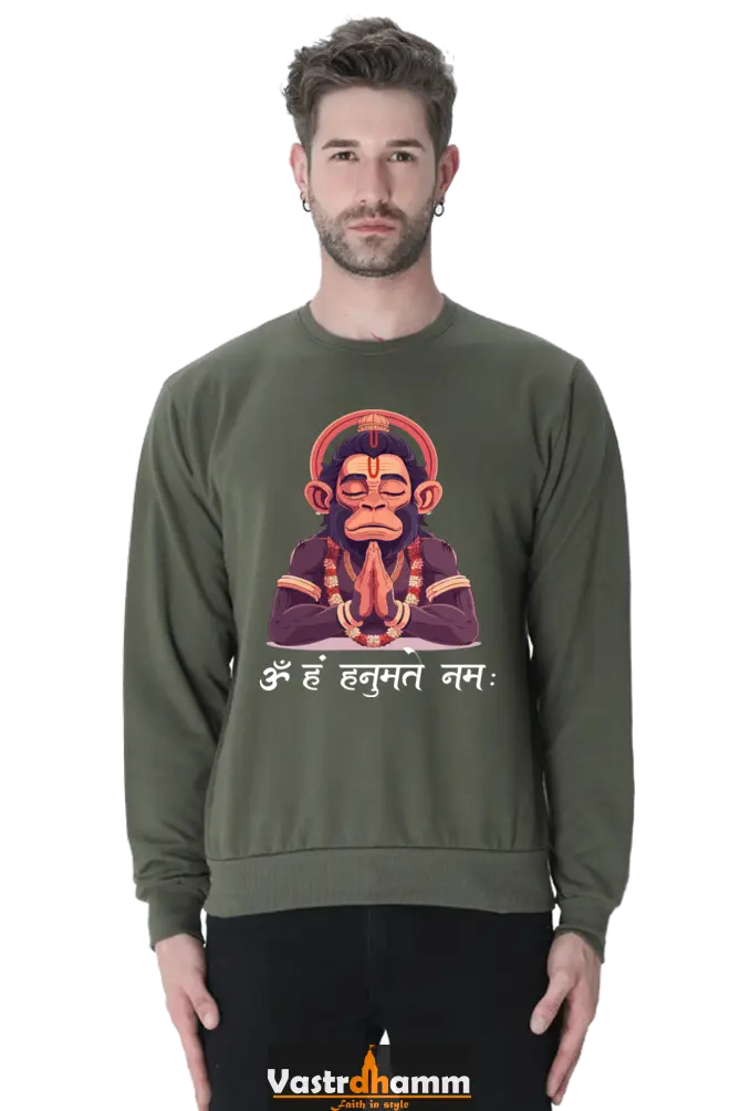 Hanuman Bhakti Power Sweatshirt T-Shirts for Men Vastrdhamm