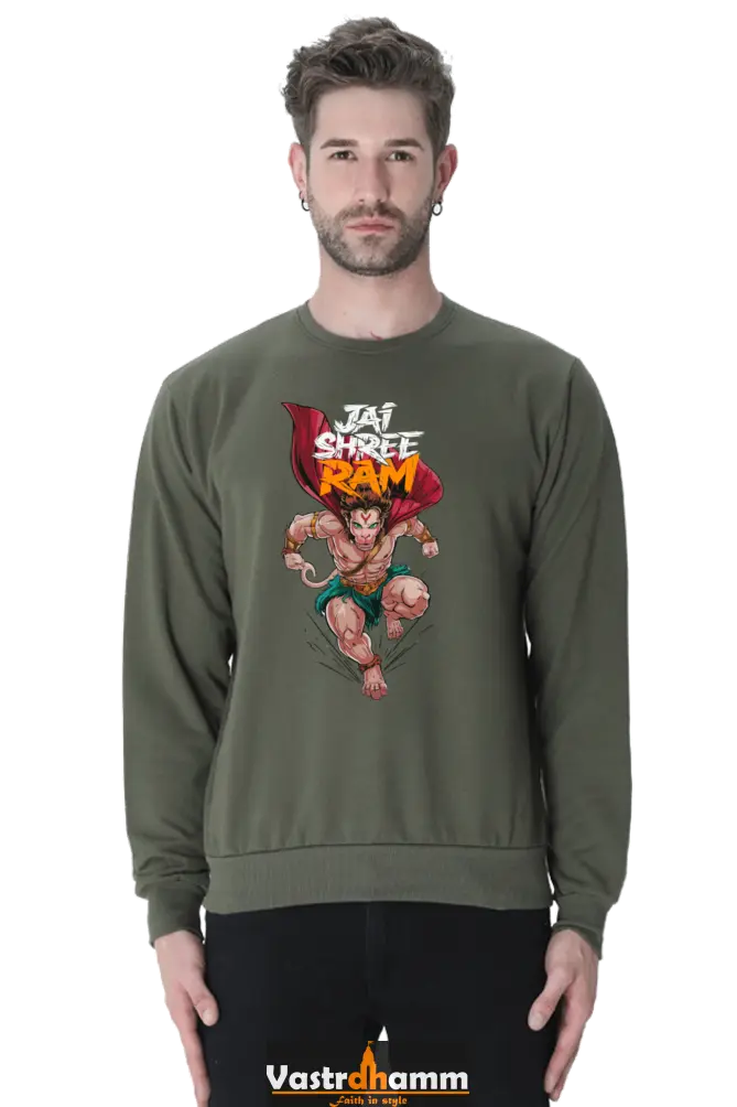 Hanuman Bhakti Power Sweatshirt T-Shirts for Men Vastrdhamm