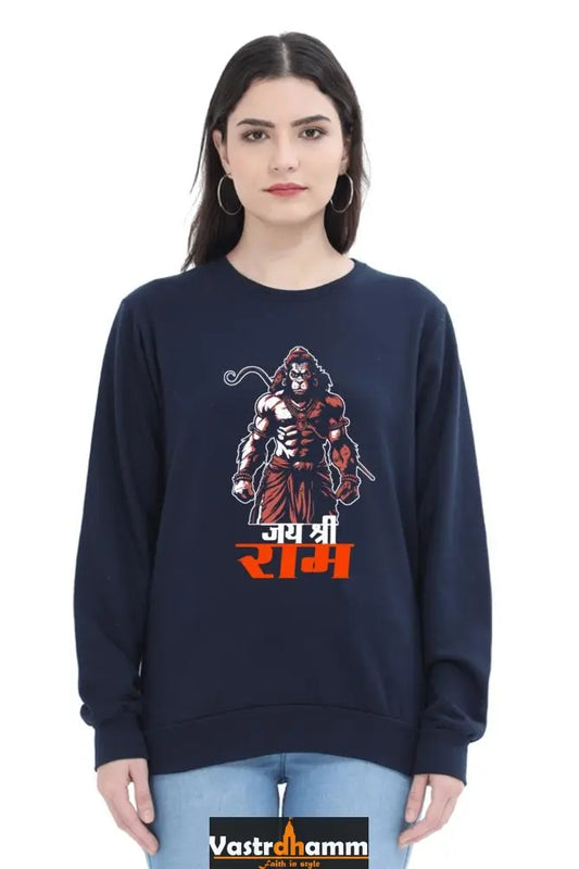 Hanuman Bhakti PowerSweatshirt T-Shirts for Women Vastrdhamm